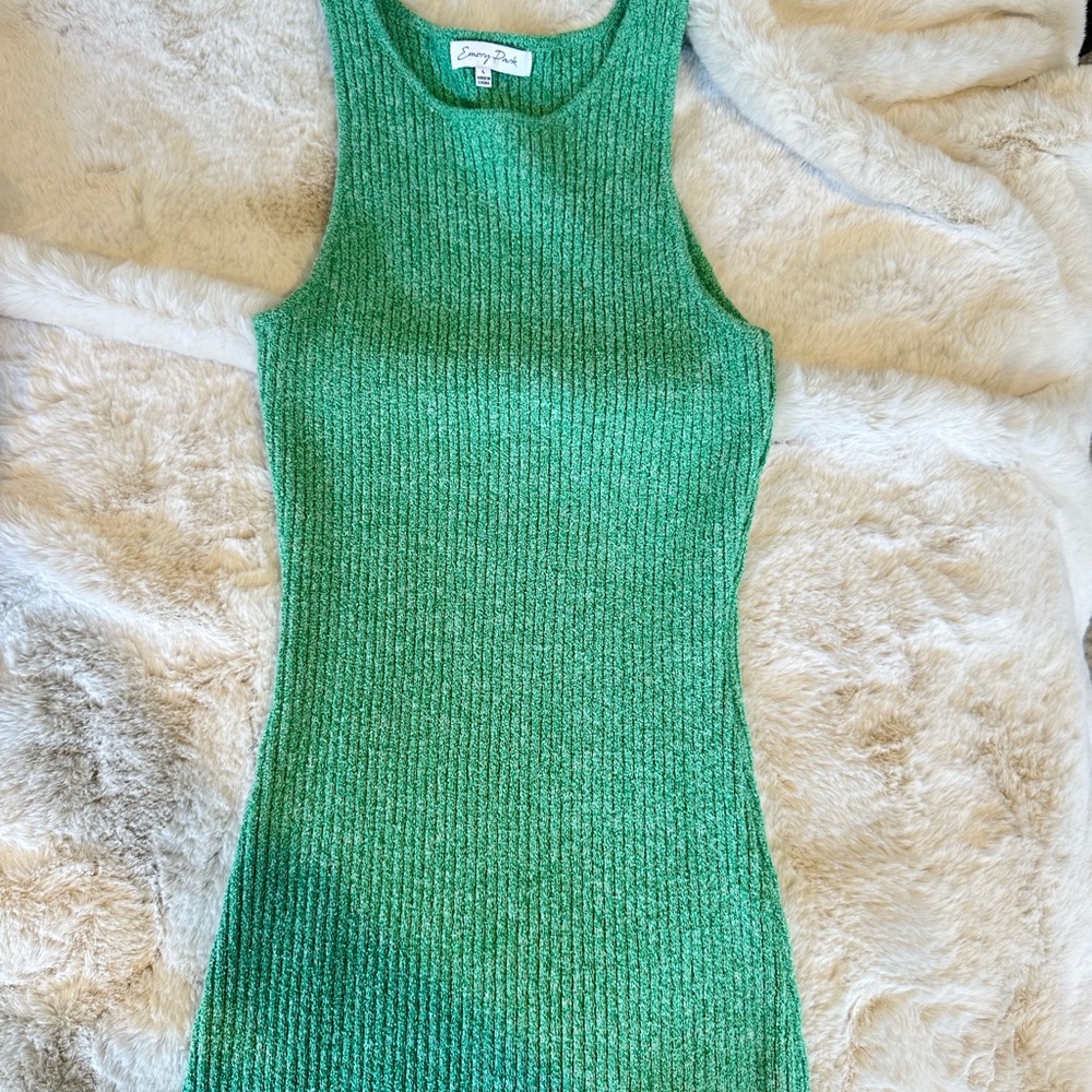 Emory Park Mint Green Ribbed Knit Dress